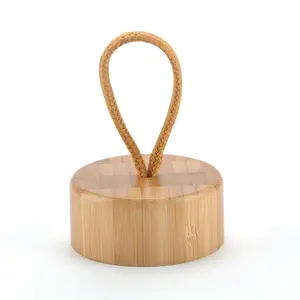 Di modo di Disegno A Parete Singola Infrangibile Vetro Borosilicato Bottiglia Di Vetro portatile con coperchio di bambù