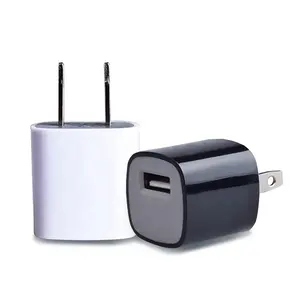 Terbaru Desain Double Warna 5 V 1A Travel Charger Home USB Dinding Adaptor untuk Ponsel
