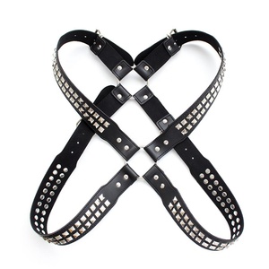 Sabuk mainan seks pria pengikat kulit <span class=keywords><strong>Harness</strong></span> dengan tali bahu pakaian Fetish untuk dada Gay - Product Image 4