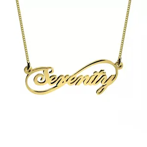 18K Gold Plated Single Name Eternal Infinity Personalized Necklace Name