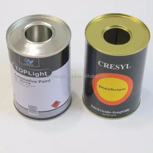 Tin Cans And Lids 1 Liter Closed Top Motor Engine Oil Tin Cans Wholesale Small Bucket With Matched Lids