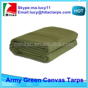 Army green canvas tarp, tela di canapa camion telone