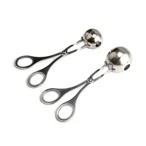 ( S ) Stainless Steel Meatball Scoop Ball Maker,Spoon For Meatball,Ice Cream,Melon.