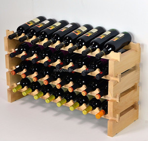 Apilamiento de madera sólida de pino estante capas estante para <span class=keywords><strong>vino</strong></span> tinto - Product Image 6