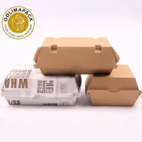 일회용 햄버거 상자 Neutraldruck Guten 식욕을 돋우는 종이 햄버거와 튀김 상자