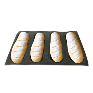 Moldes de silicona para hornear pan para uso doméstico, bandejas de horneado de pan, 4 loaves, formas de perros calientes, moños de malla abierta - Product Image 5