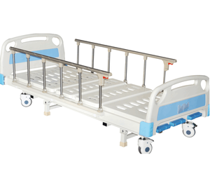Lit d'hôpital manuel à manivelle à 3 fonctions avec 8 pieds - Product Image 1