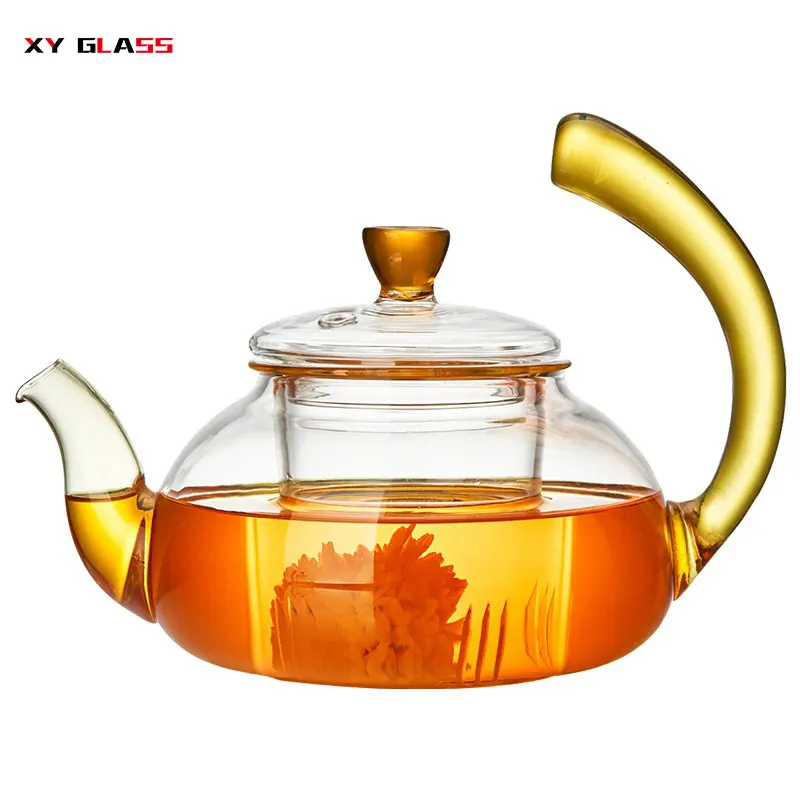 LFGB most popular OEM dishwasher safe handmade taiwan cooking glass tea pot set