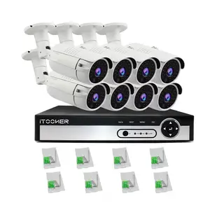H.265 + 8 kanaals cctv camera systeem 1080 p 8ch poe outdoor surveillance security camera kit ondersteuning mobile view