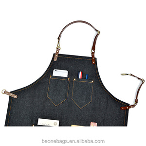 Largo/Corto Estilo Denim BABERO Delantal <span class=keywords><strong>de</strong></span> <span class=keywords><strong>Camarero</strong></span> Camarera - Product Image 3