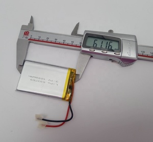 503759 3.7V 1200mAhリチウムリチウムポリマーバッテリーpcmとワイヤ - Product Image 3
