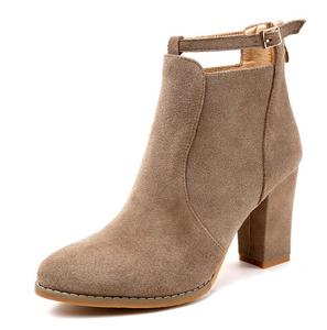Scarpe da donna UP-0030J 2025 stivaletti in pelle scamosciata autunno inverno tacco alto - Product Image 2