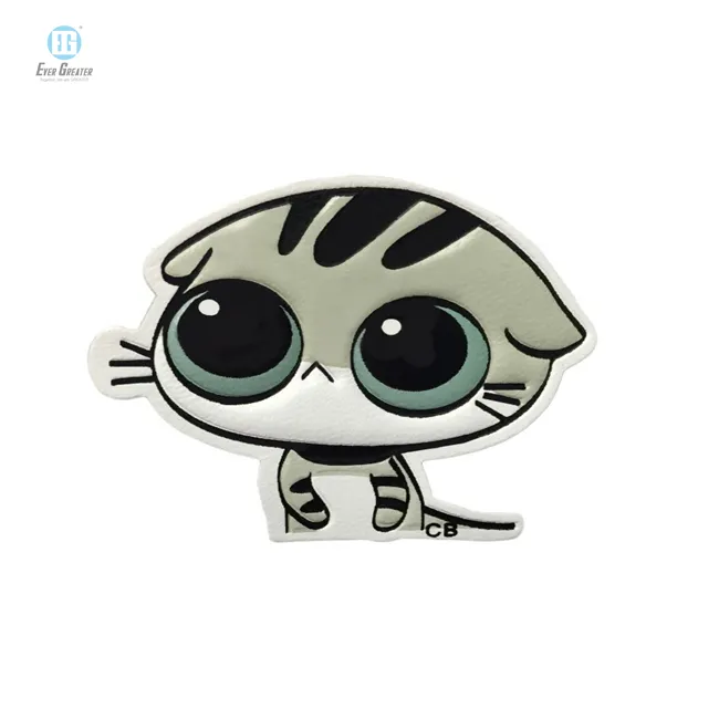 Stickers 3d Animal Cute Cat 3d Sticker Lovely Cheap Price PU Leather Sticker