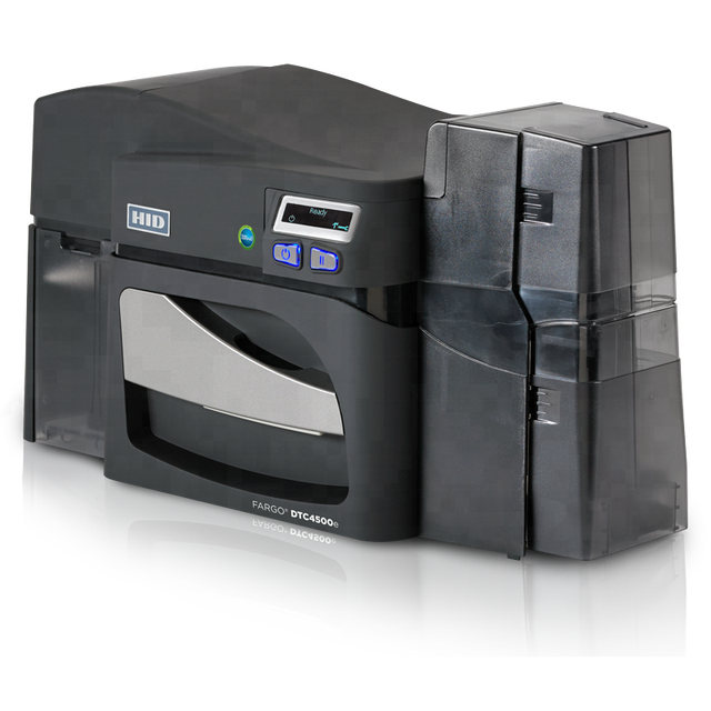 HIDFargo DTC4500e PVC Card Printing Machine-Thermal Transfer Color Printing Edge to Edge High-Speed in Stock