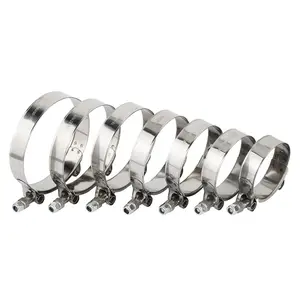 Universele Verstelbare 45-105mm Rvs Zilver Siliconen Turbo lading Slang Koppeling Rvs T Bolt Clamp Kit