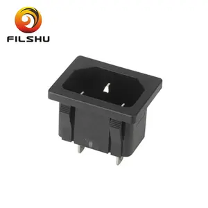 Iec Kết Nối Snap Phù Hợp Với Bảng Điều Khiển Đầu Vào, 3 Pins IEC Inlet AC Ổ Cắm Điện C14