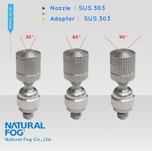Boquilla de pulverización ajustable en ángulo con forma de ventilador de limpieza de acero inoxidable antiniebla Natural de Taiwán - Product Image 2