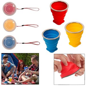 Viajes turismo creativo portátil mini plegable gafas silicona flexible al aire libre taza <span class=keywords><strong>de</strong></span> viaje con tapa <span class=keywords><strong>lavado</strong></span> con agua - Product Image 6