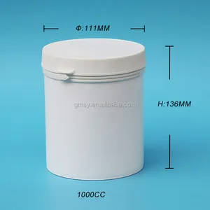 Vitamin Pill Plastic HDPE 1000 ml With Custom Bottle Lid
