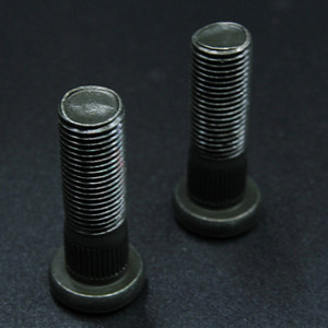 Boulons de roue M12-1.25 métriques en titane pour entretoises de jantes, avec col moleté 1/2''-20 et tête <span class=keywords><strong>plate</strong></span> UNF, pour remorque - Product Image 4