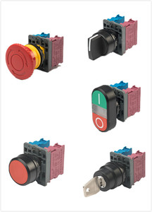 Nút nhấn nhựa đẹp chuyển đổi mũi tên hai đầu 1no1nc 2NO kết hợp tối đa 6A. Hiện tại 22mm hoạt động tạm thời phẳng - Product Image 5