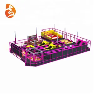 Best selling colorful commercial children indoor jumping trampolines parks with foam pit