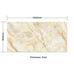 3d inkjet 90x180 Marble Look 6mm Thickness Ultra Thin Porcelain Tile