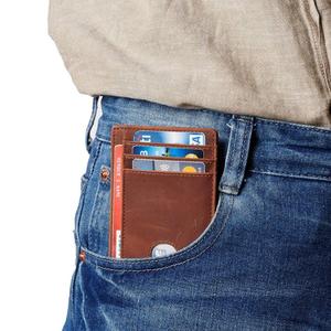 RFID — portefeuille en cuir véritable pour hommes, mince et minimaliste, <span class=keywords><strong>porte</strong></span>-cartes de crédit - Product Image 6