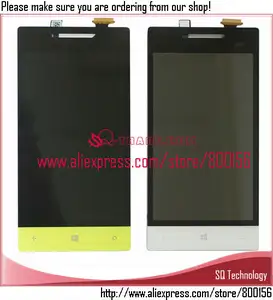 디지타이저와 lcd 디스플레이 HTC 8s a620e 노란색과 흰색 색상