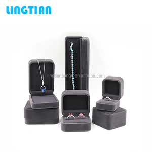LINGTIAN Wholesale Custom Velvet Jewellery Ring Display Box Jewelry Packaging Box
