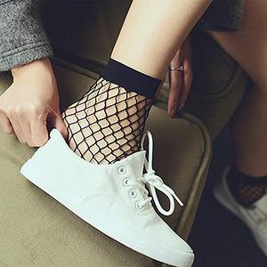 Phụ Nữ Của Ren <span class=keywords><strong>Fishnet</strong></span> Sheer Mắt Cá Chân Ăn Mặc Vớ - Product Image 4