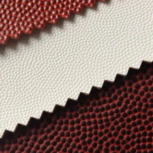 2.0mm Customized Color Recycled Embossing Ball grain PVC Leather For sports ball