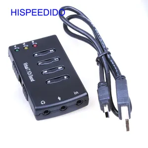 High performance External EQ Xear USB Sound Card 7.1 Channel 3D Audio Adapter with 3.5mm Jack Headset Microphone for PC