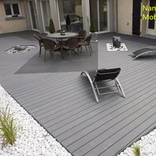 Ngoài Trời Xám Gỗ Sàn Gỗ Tếch Brazil Gỗ Nhựa Composite Decking