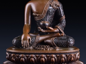 โรงงานขายส่งวินเทจ Fengshui ศาสนาโลหะบรอนซ์รูปปั้นพระพุทธรูปสำหรับขาย