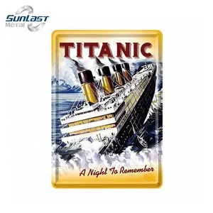 빈티지 금속 영화 TITANIC 기호 벽 매달려 장식