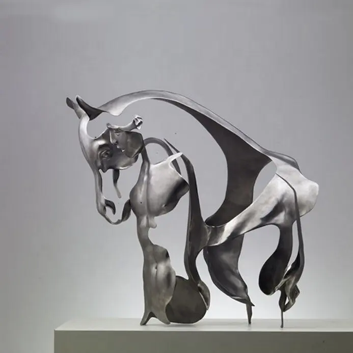 Modern Garden Decoration Stainless Steel Horse Sculpture, Metal Horse Statue