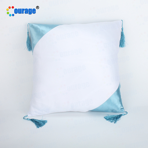 Yiwu square Shape Plain <strong>Decorative</strong> <strong>Throw</strong> <strong>Pillows</strong> Sublimation <strong>Pillow</strong> with Tassels - Product Image 2