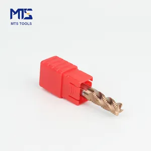 MTS HRC45/55/65 4刃TiSiN涂层具有非常高的表面硬度硬质合金粗加工立铣刀