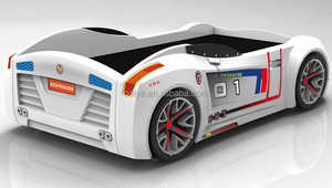 Puluz — lit auto de course pour enfants, meubles de chambre à coucher pour garçons et filles, Bugatti ti - Product Image 2