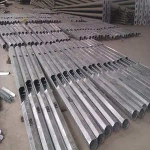Palo elettrico ottagonale in acciaio zincato per la linea di distribuzione