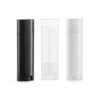 0.15oz 4.5g 미니 빈 탈취제 로션 바 튜브 컨테이너 화이트 블랙 클리어 타원형 플라스틱 립 밤 튜브