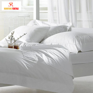 <span class=keywords><strong>New</strong></span> hot vente extra large coton blanc drap de lit en satin tissu - Product Image 4