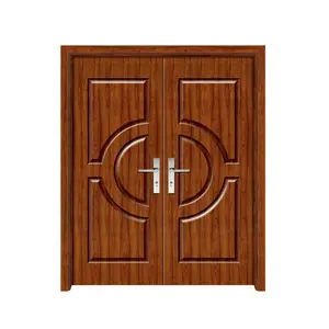 Fácil de instalar o hospital sólido porta portão preços da porta porta de madeira de aço desenhos na porta do paquistão