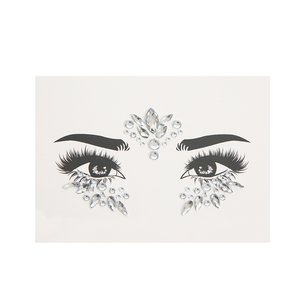 Bijou de tatouage temporaire, maquillage des yeux, en cristal, personnalisé, bijoux pour le visage, autocollant d'art du visage, Festival - Product Image 4