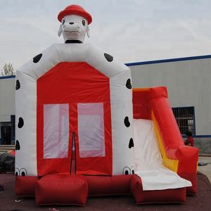 Vendita calda gonfiabile cane maculato buttafuori gonfiabile rosso castello gonfiabile con scivolo per la vendita - Product Image 5