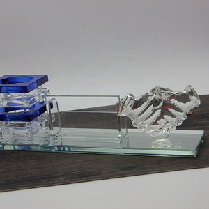 Porte-stylo en acrylique de style nouveau personnalisé, conteneur de rangement pour stylo en verre fait à la main, étui à stylo multifonctionnel en cristal pour cadeaux d'affaires - Product Image 5