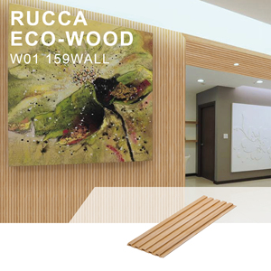 فوشان Rucca WPC/الخشب بولي كلوريد الفينيل ألواح حائط داخليّة تصميم الأزياء الجاهزة ديكور المنزل تصميم صحي صديقة الخشب 159*10 مللي متر