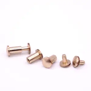 Brass chicago screw binding post barrel male and female screw for handbag leather