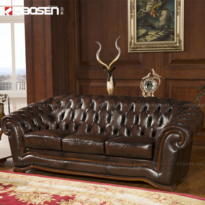 HAOSEN Customize S088 Half Real Leather Solid Wooden Frame furniture leather sofa set home /sectional living room sofa